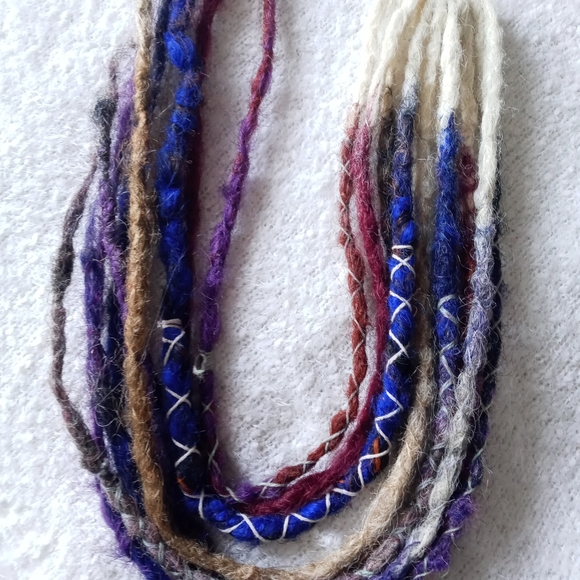 Platinum blonde rainbow ombre dreadlock extensions - Picture 1 of 9